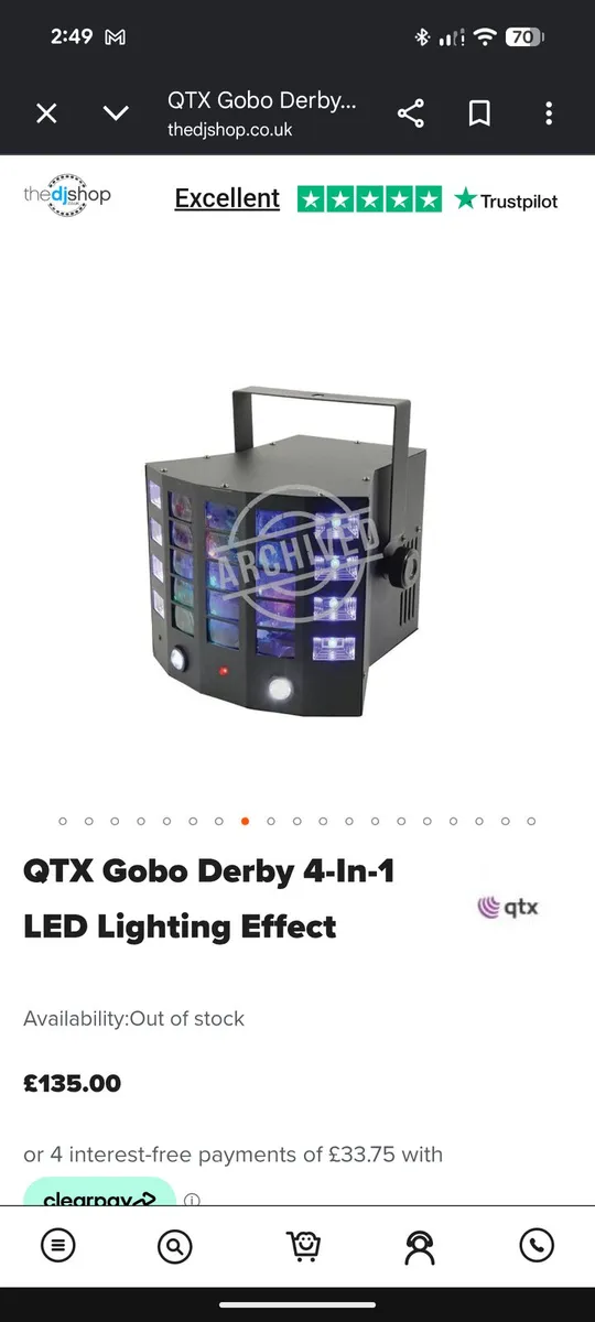 QTX GOBO DERBY DJ LIGHT - Image 3