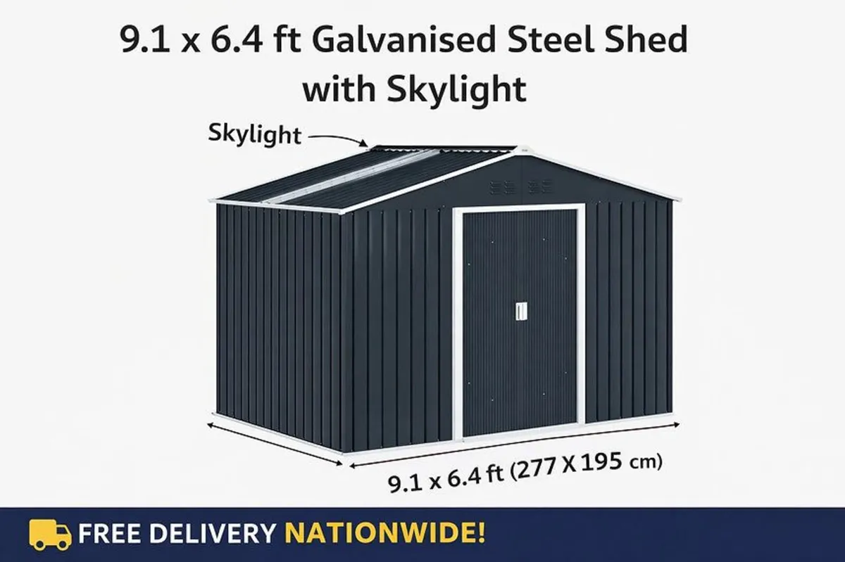 Metal Shed Skylight & Floor Frame 9.1 X 6.4 ft - Image 2