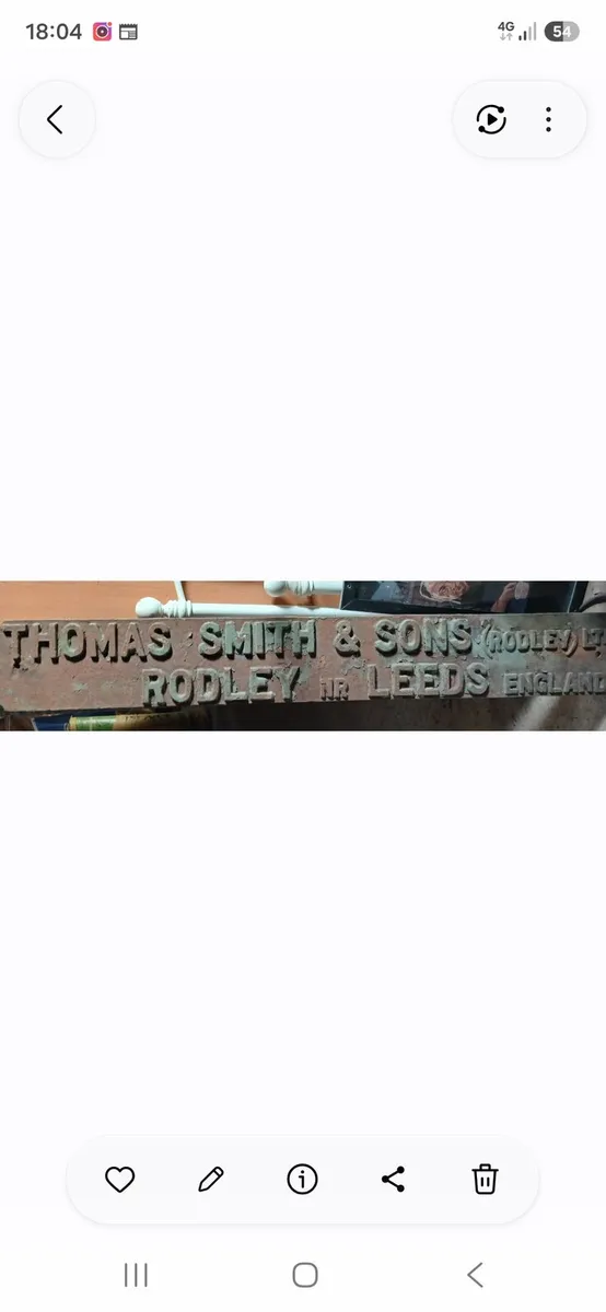 Huge solid cast iron name plate - Image 1