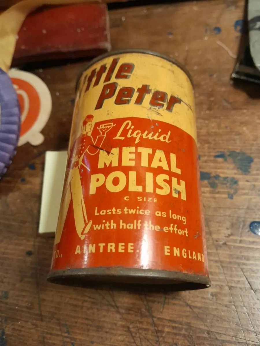 Vintage little peter metal Polish tin - Image 1