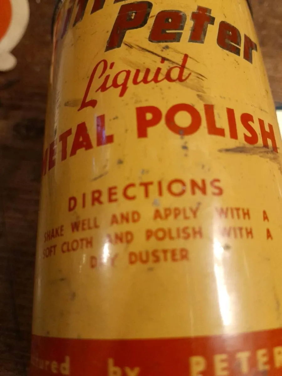 Vintage little peter metal Polish tin - Image 2