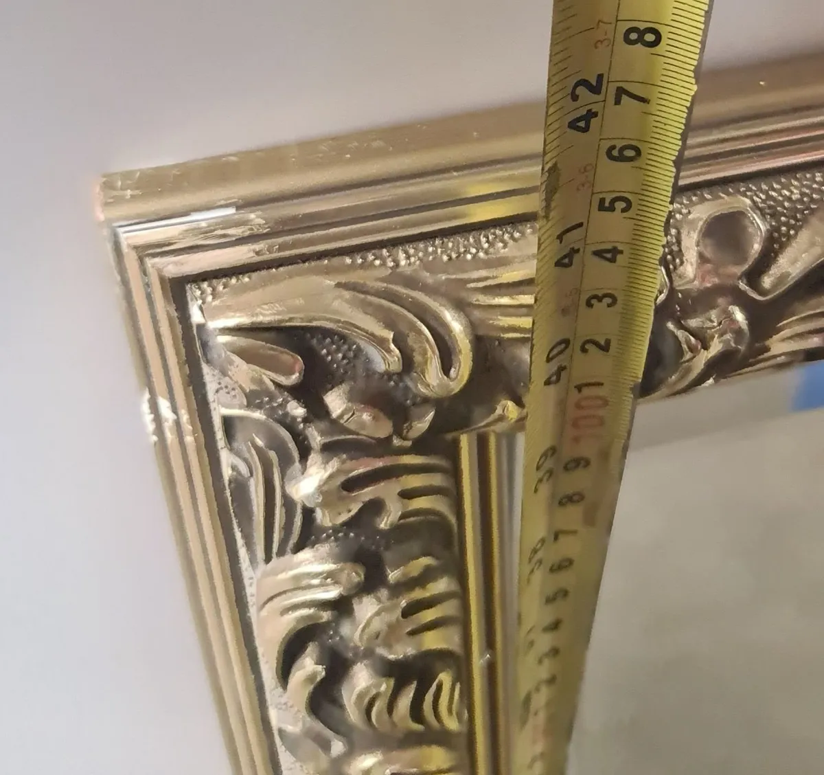 Large Gold Ornate Wall Mirror Approx. 106cm x 71cm - Image 2