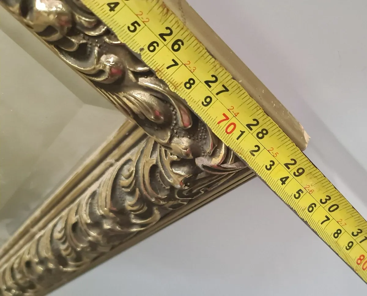 Large Gold Ornate Wall Mirror Approx. 106cm x 71cm - Image 4