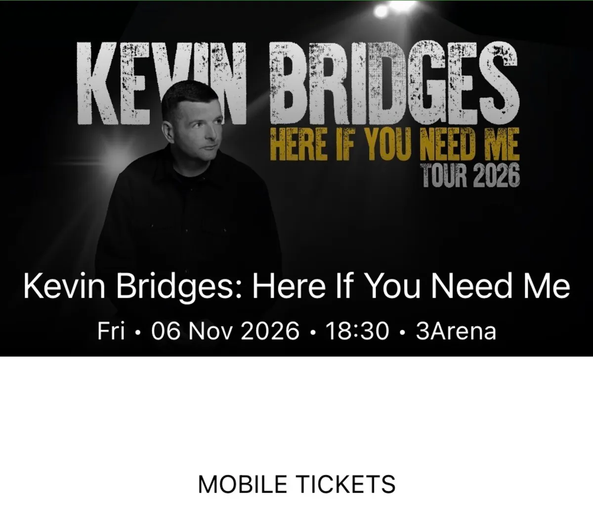Kevin Bridges Friday November 4th Dublin Tickets