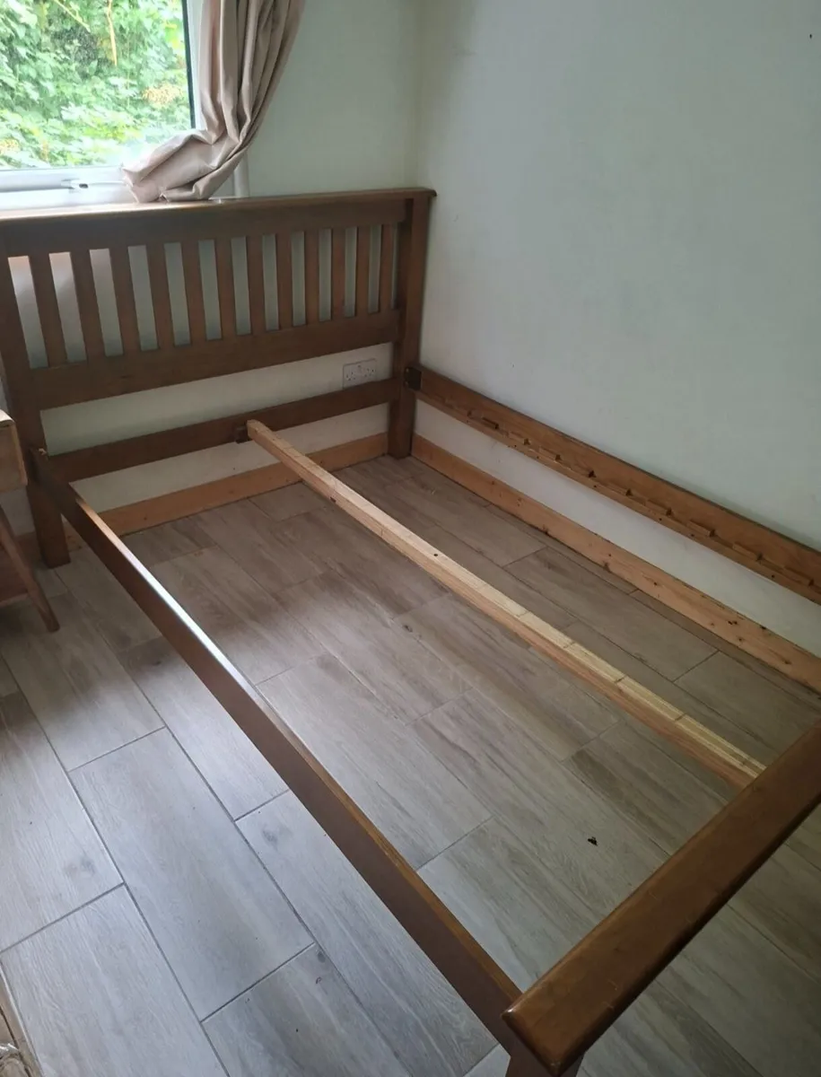 Solid wood, double bed frame - Queen - Image 1