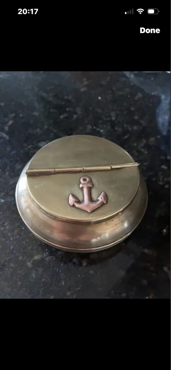 Nautical Themed Brass Ashtray - Image 2