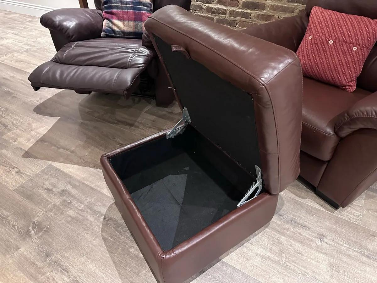 Leather Recliner, Armchair, Footrest - Image 2