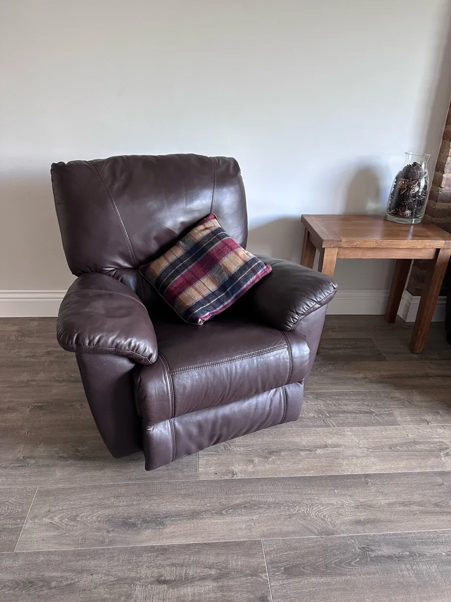 Leather Recliner, Armchair, Footrest - Image 3