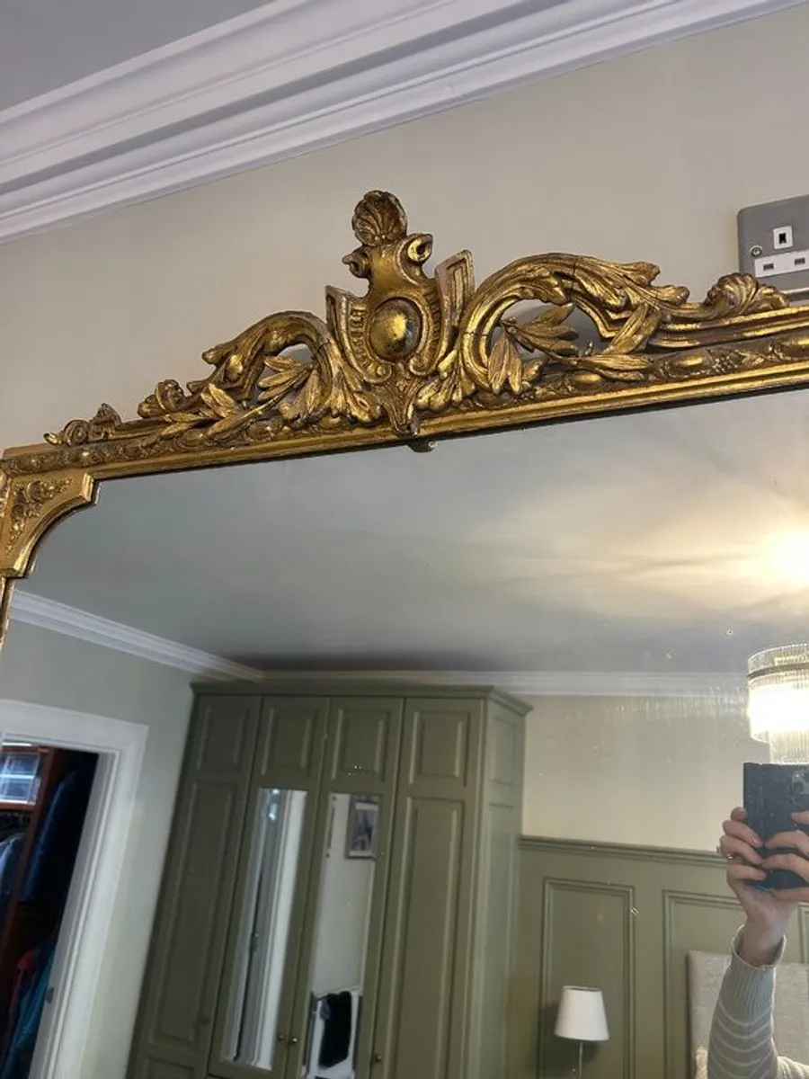 Large ornate gilt mirror - Image 2