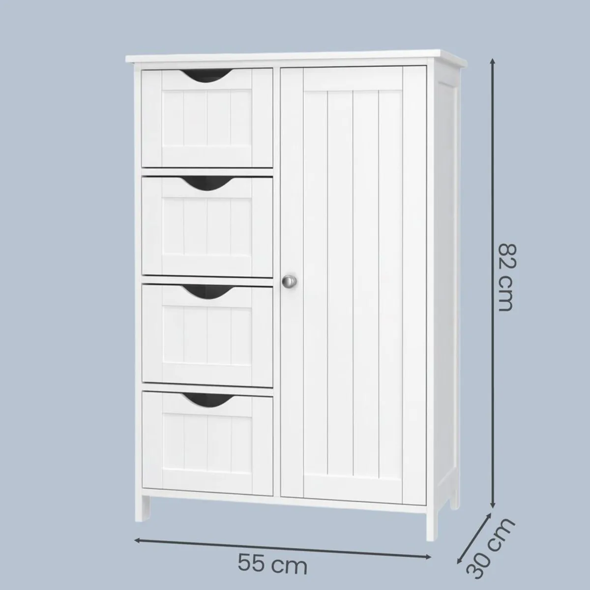 Bathroom Cabinet With Drawers White - Image 2