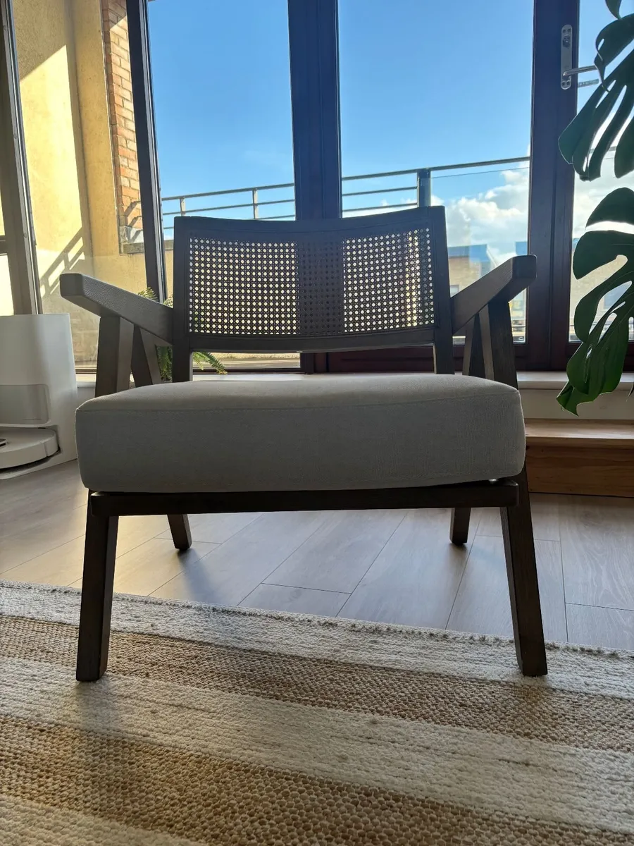Mid-century style solid wood armchair - NEXT - Image 3