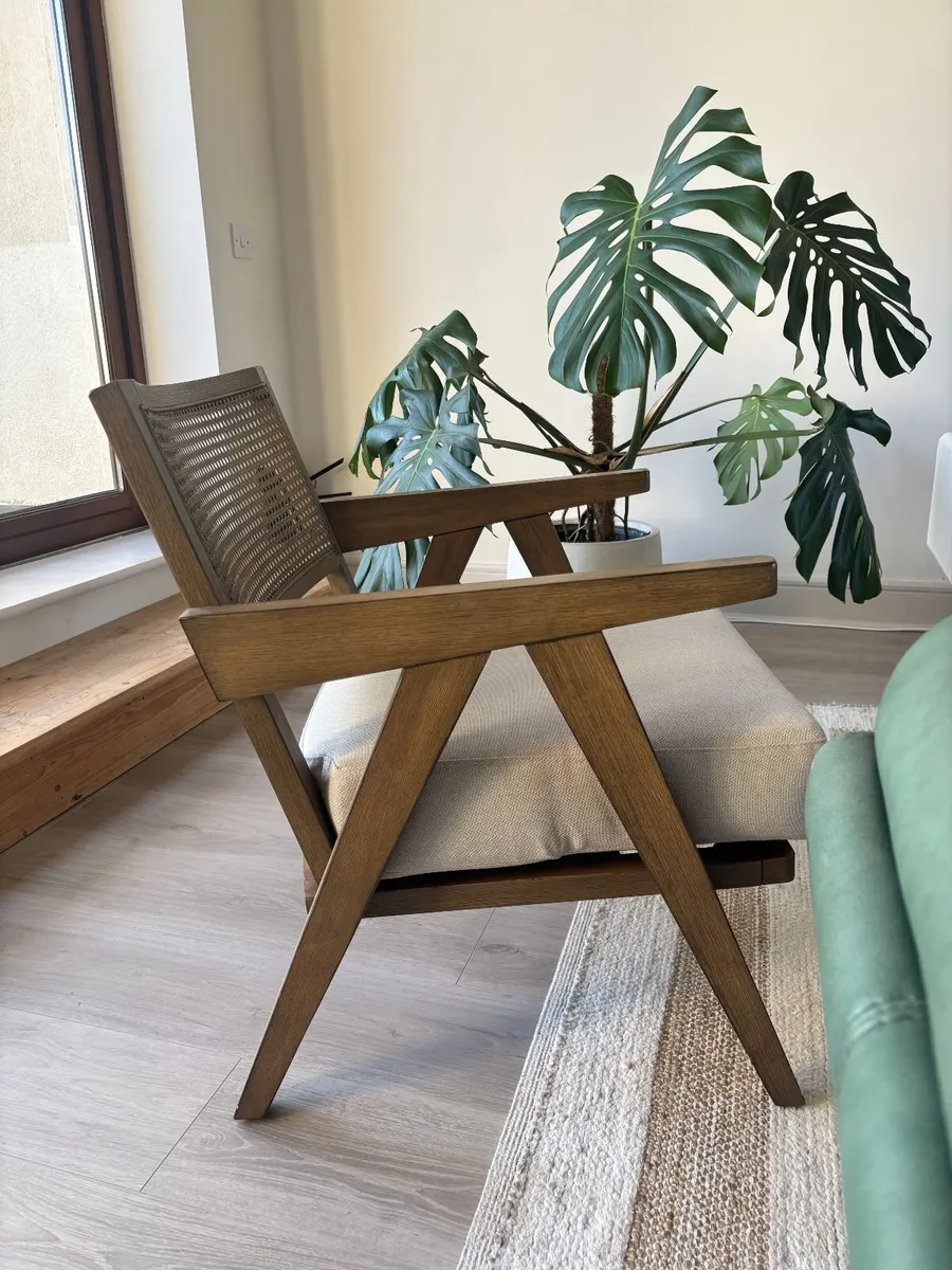 Mid-century style solid wood armchair - NEXT - Image 4