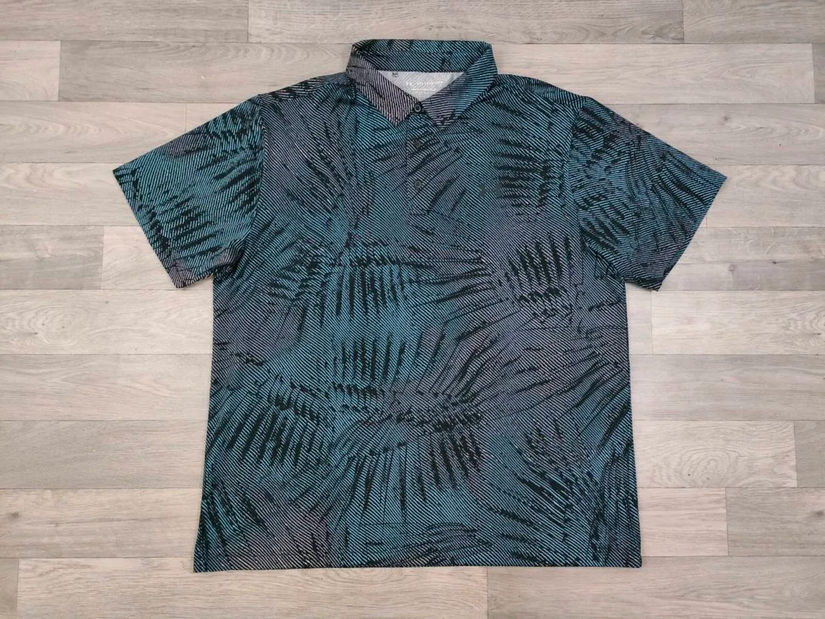 Under Armour Floral Patterned Golf Polo Shirt XXL - Image 1