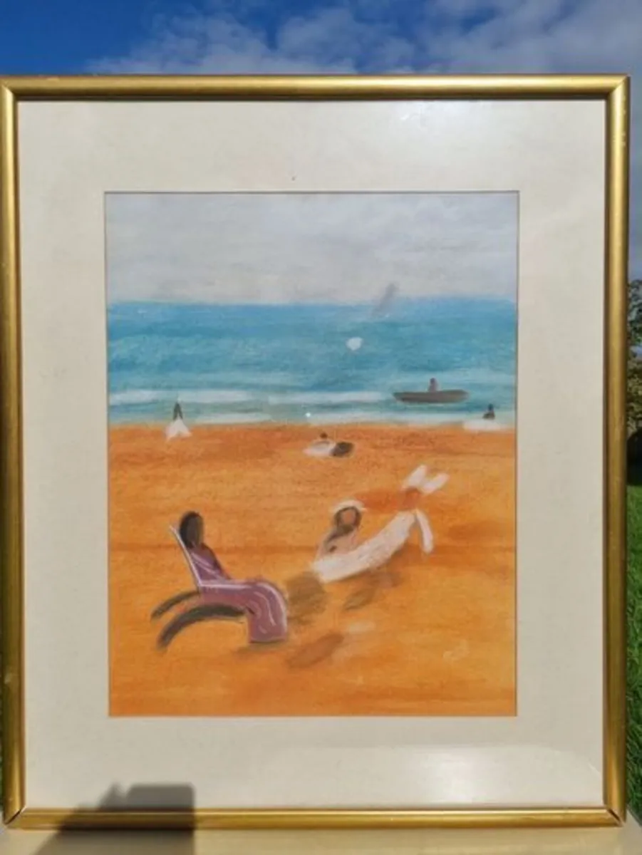 Large painting of a beach by John Gallagher - Image 1
