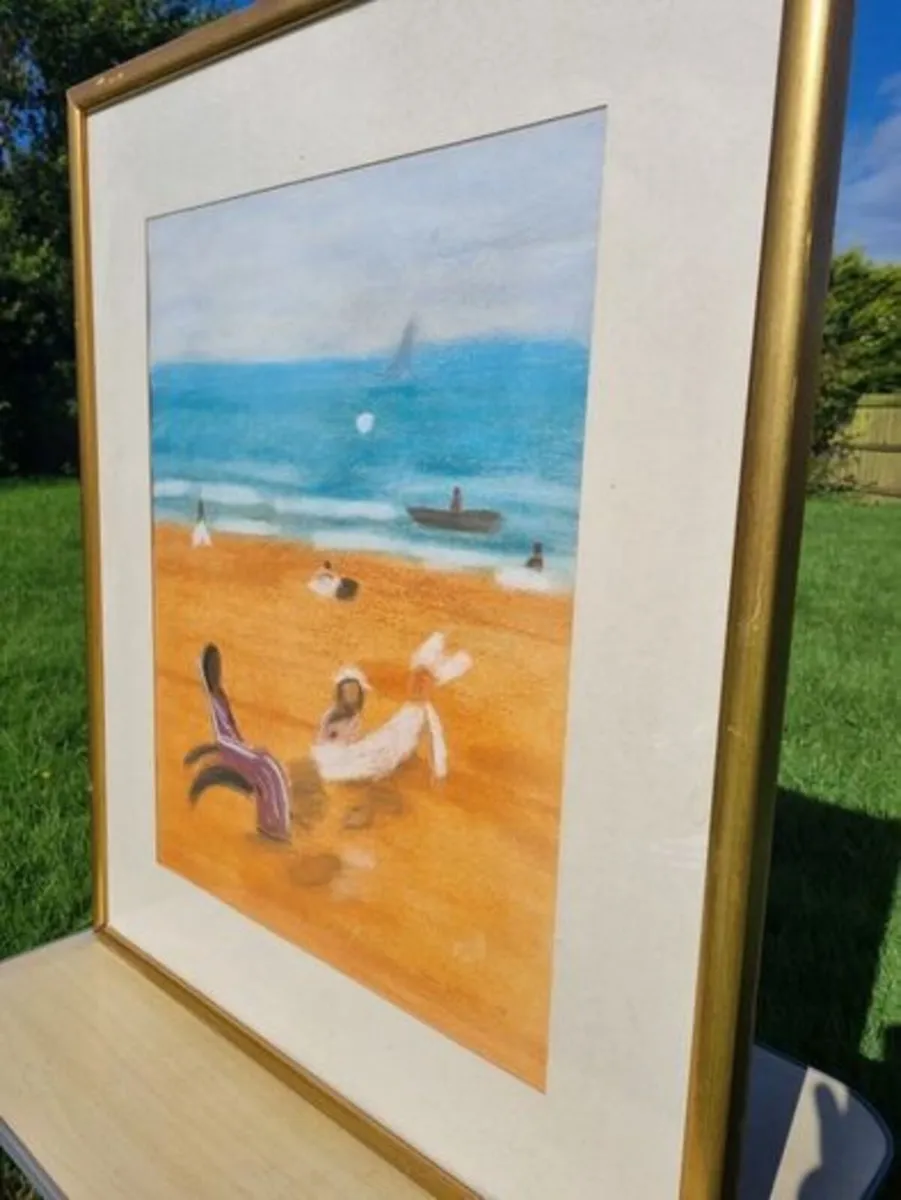 Large painting of a beach by John Gallagher - Image 3
