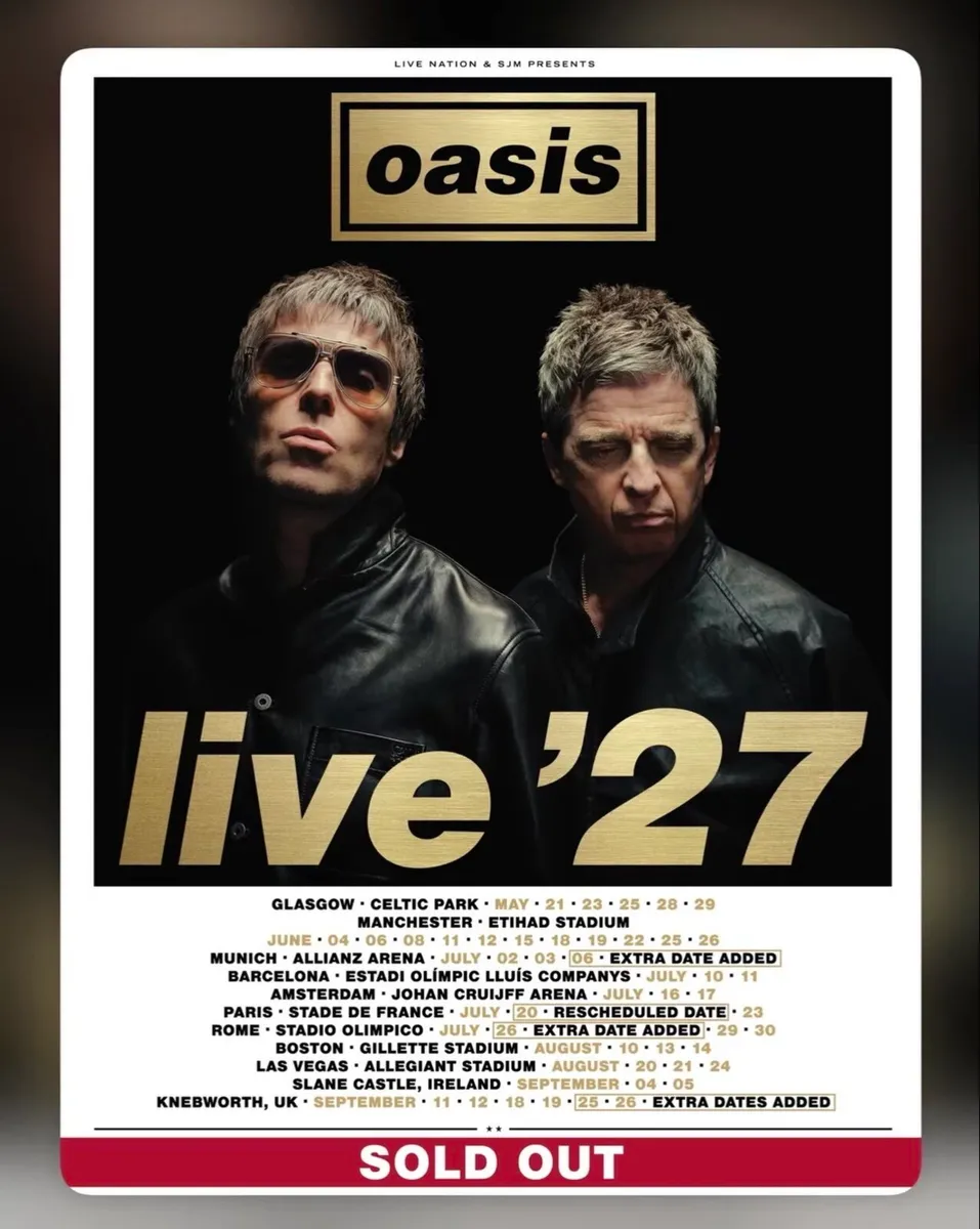 Wanted 2 x Oasis tickets for Slane (Saturday)