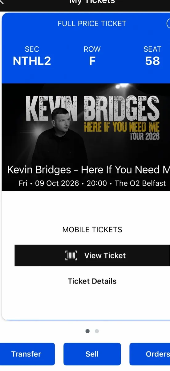 2 x Kevin Bridges Tickets