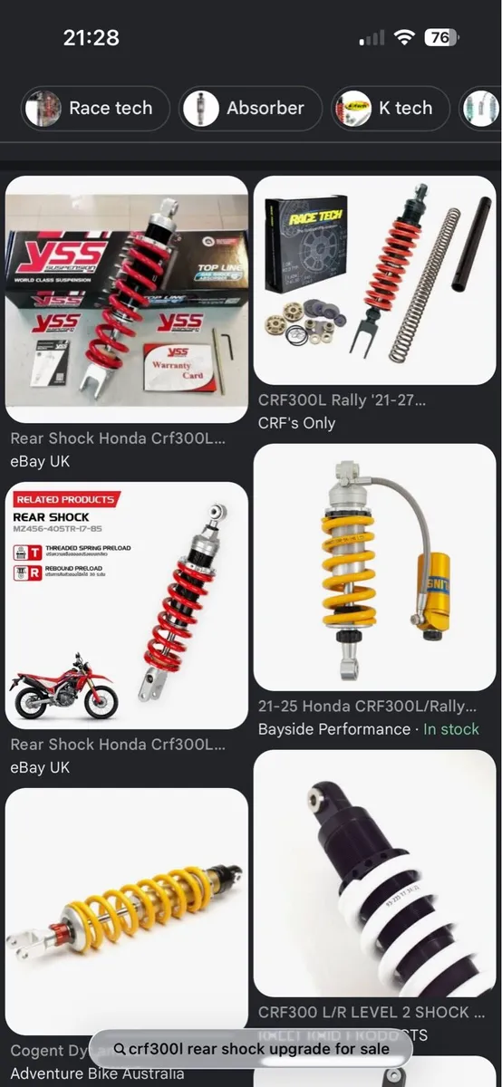 Honda crf300 rear shock upgrade