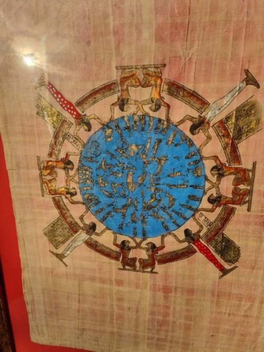 Egyptian Art Vintage Papyrus Handmade - Image 2