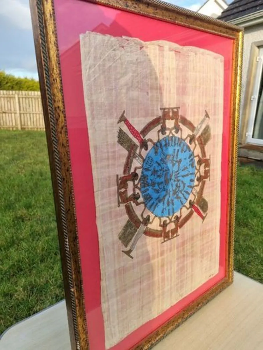 Egyptian Art Vintage Papyrus Handmade - Image 3
