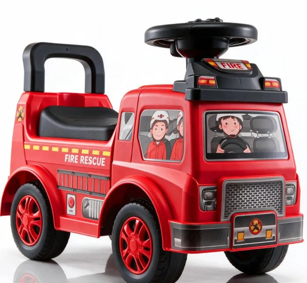 Ride On Fire Truck Push Car for Toddlers with Musi - Image 3