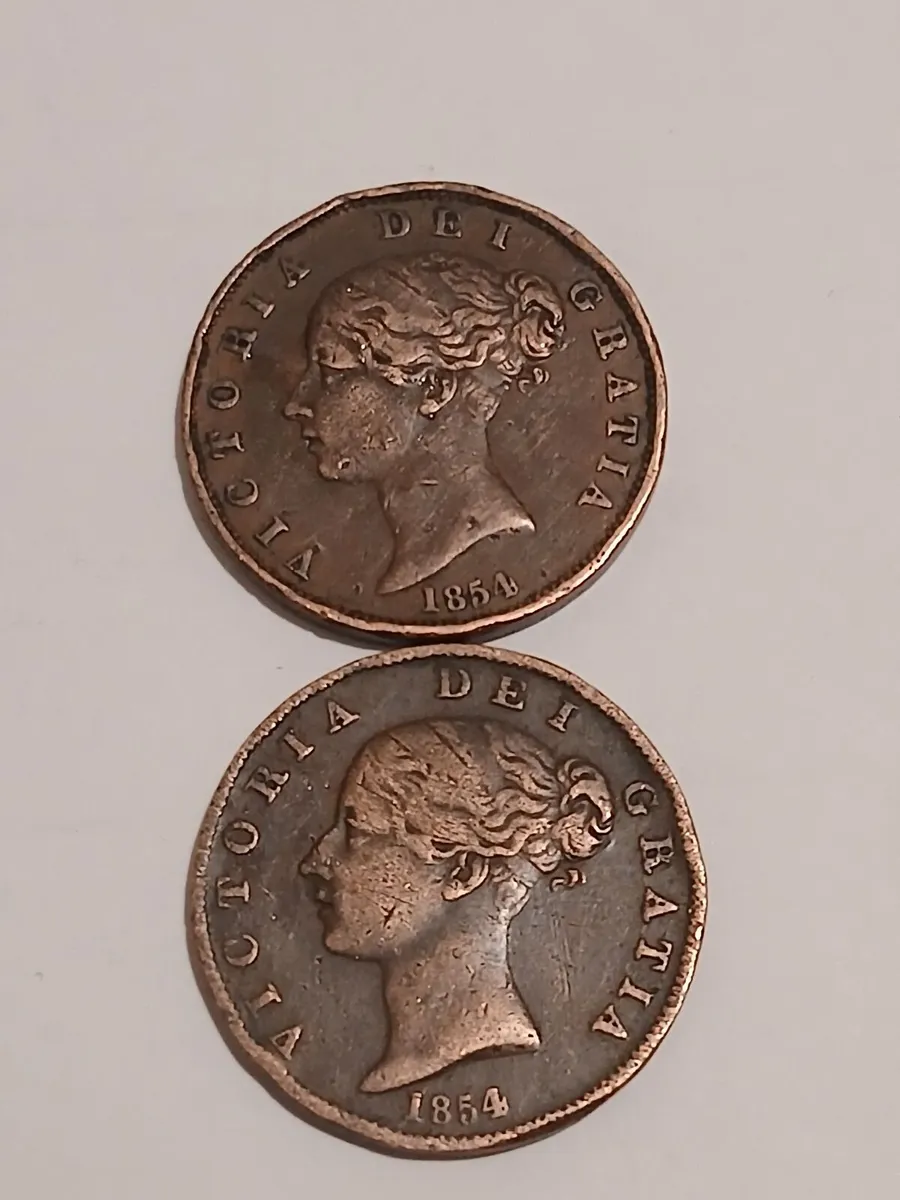 1854 Victoria x 2 - Image 2