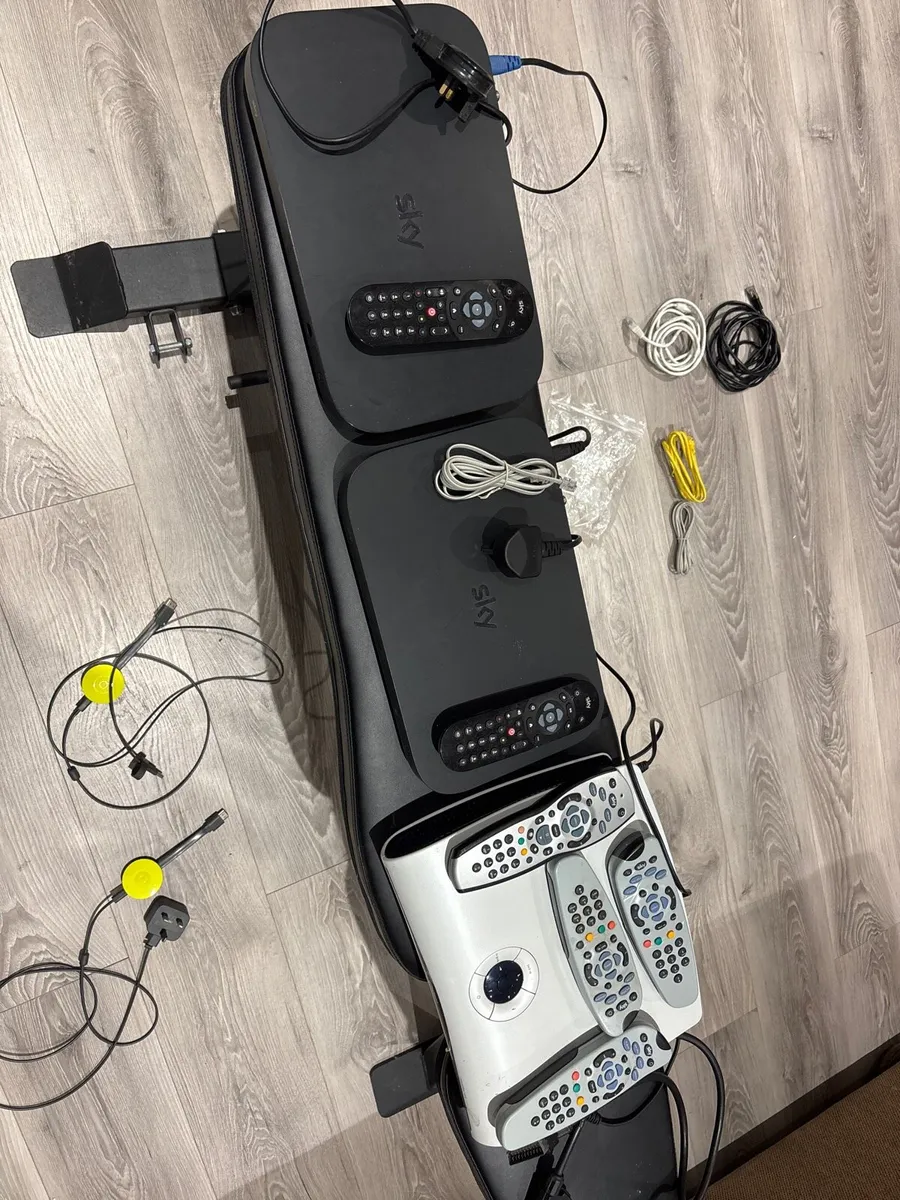 3 Sky Boxes, Remotes & Cables – Job Lot - Image 1