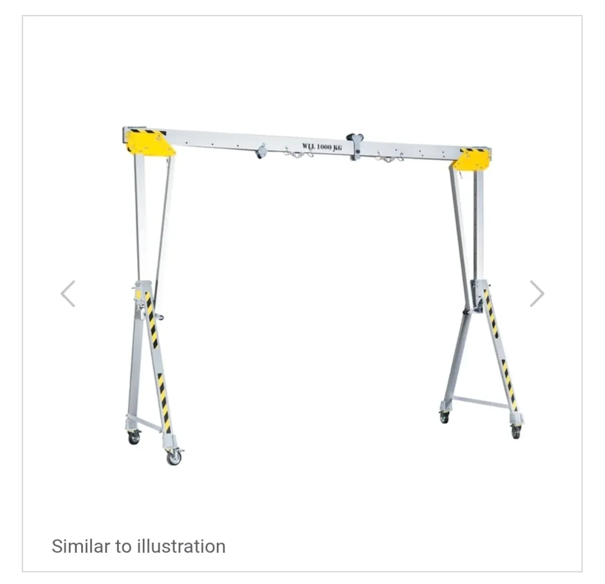 Portable Aluminium 1.25 tonne Gantry - Image 1