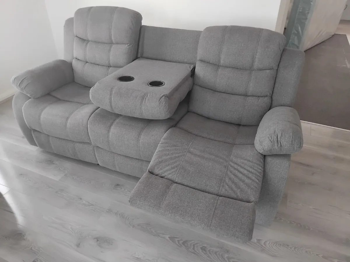 Ivy Reclining Fabric Sofa Suite - Image 1