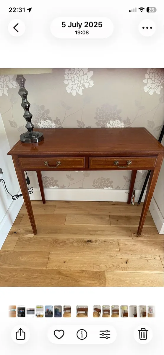 Traditional Mahogany Hall / Console Table - Image 2