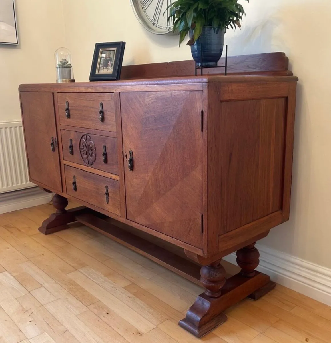 Vintage Oak Sideboard buffet cabinet mid century - Image 1