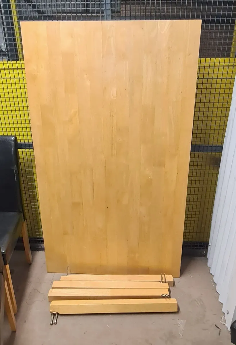 Solid Wooden Dining Table with 6 Chairs - Image 2