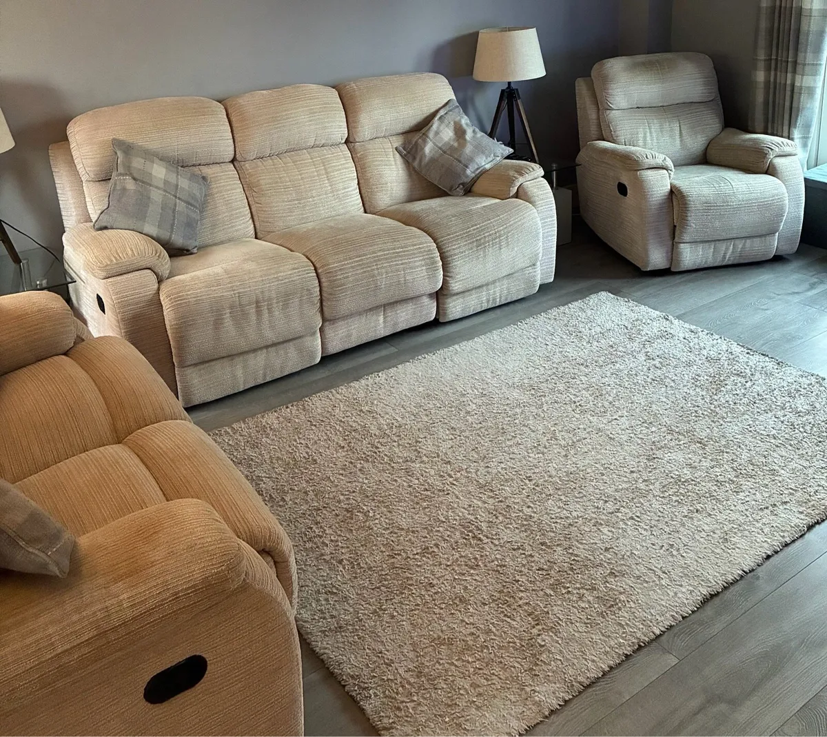 3-piece recliner suite: 3 + 2-seaters + armchair - Image 1