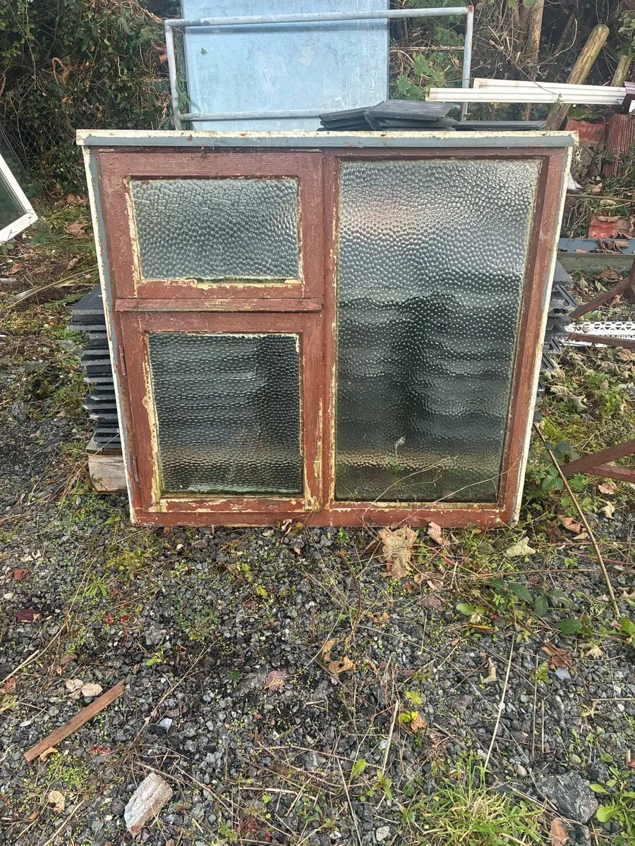 Teak window. 39x37