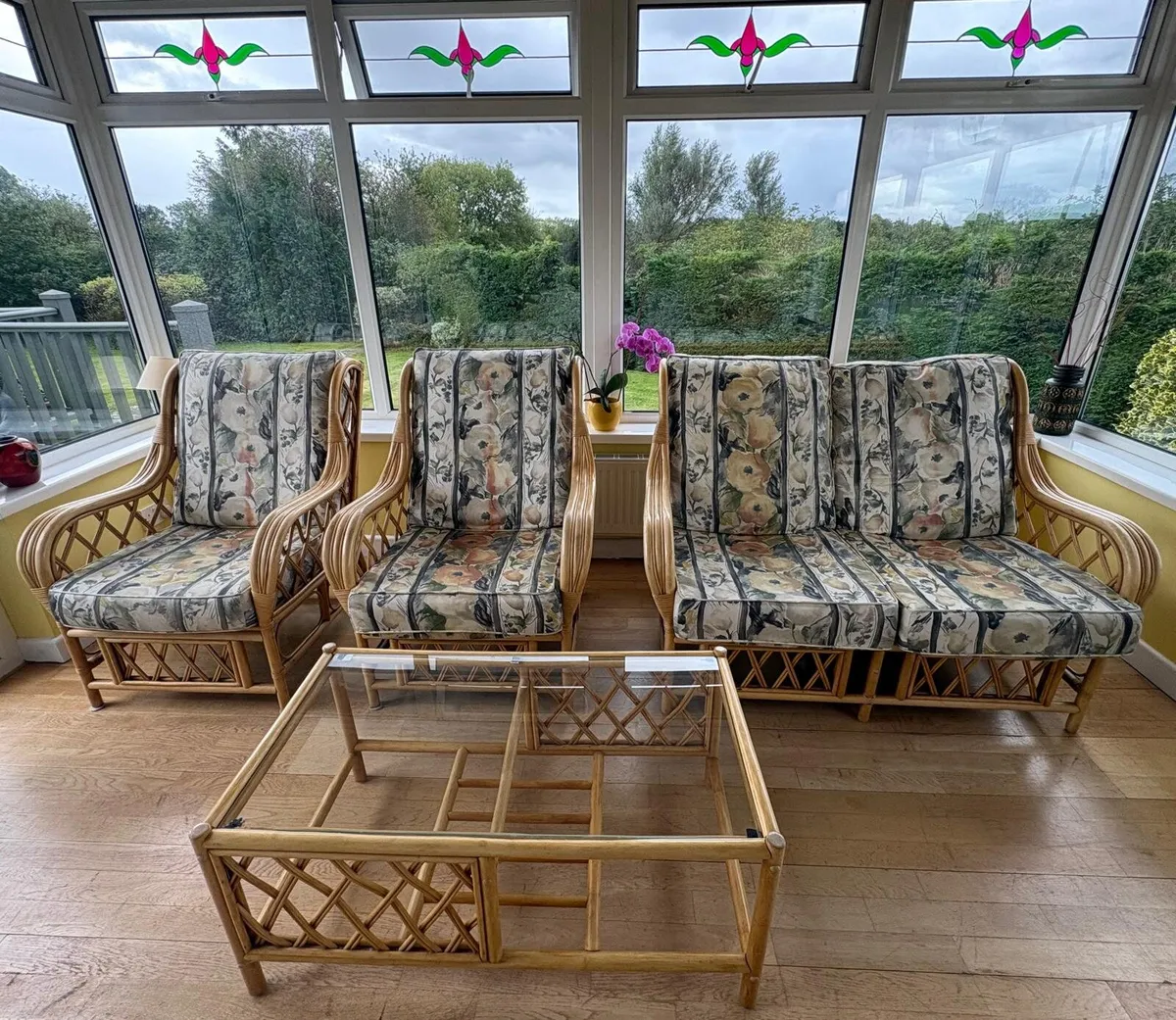 4-Piece Bamboo & Rattan Conservatory Suite
