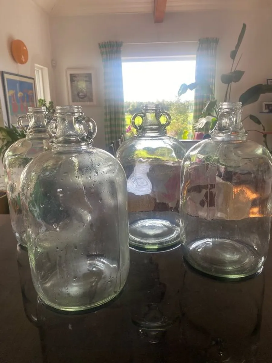 4 Vintage Glass Demijohns - Image 2