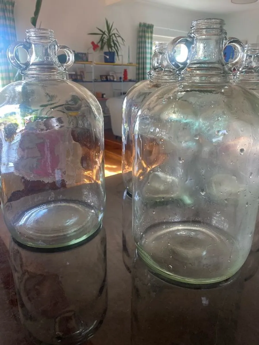 4 Vintage Glass Demijohns - Image 3