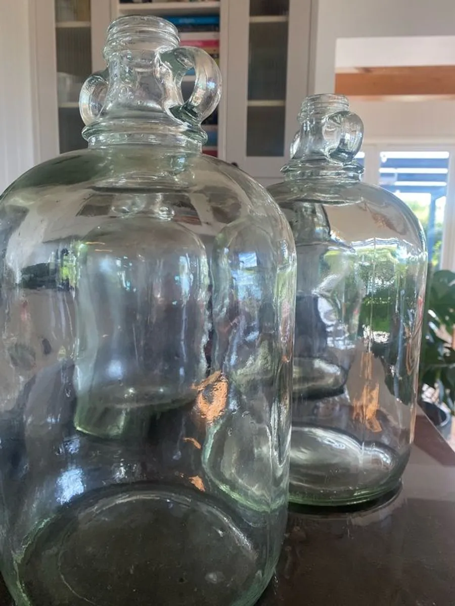 4 Vintage Glass Demijohns - Image 4