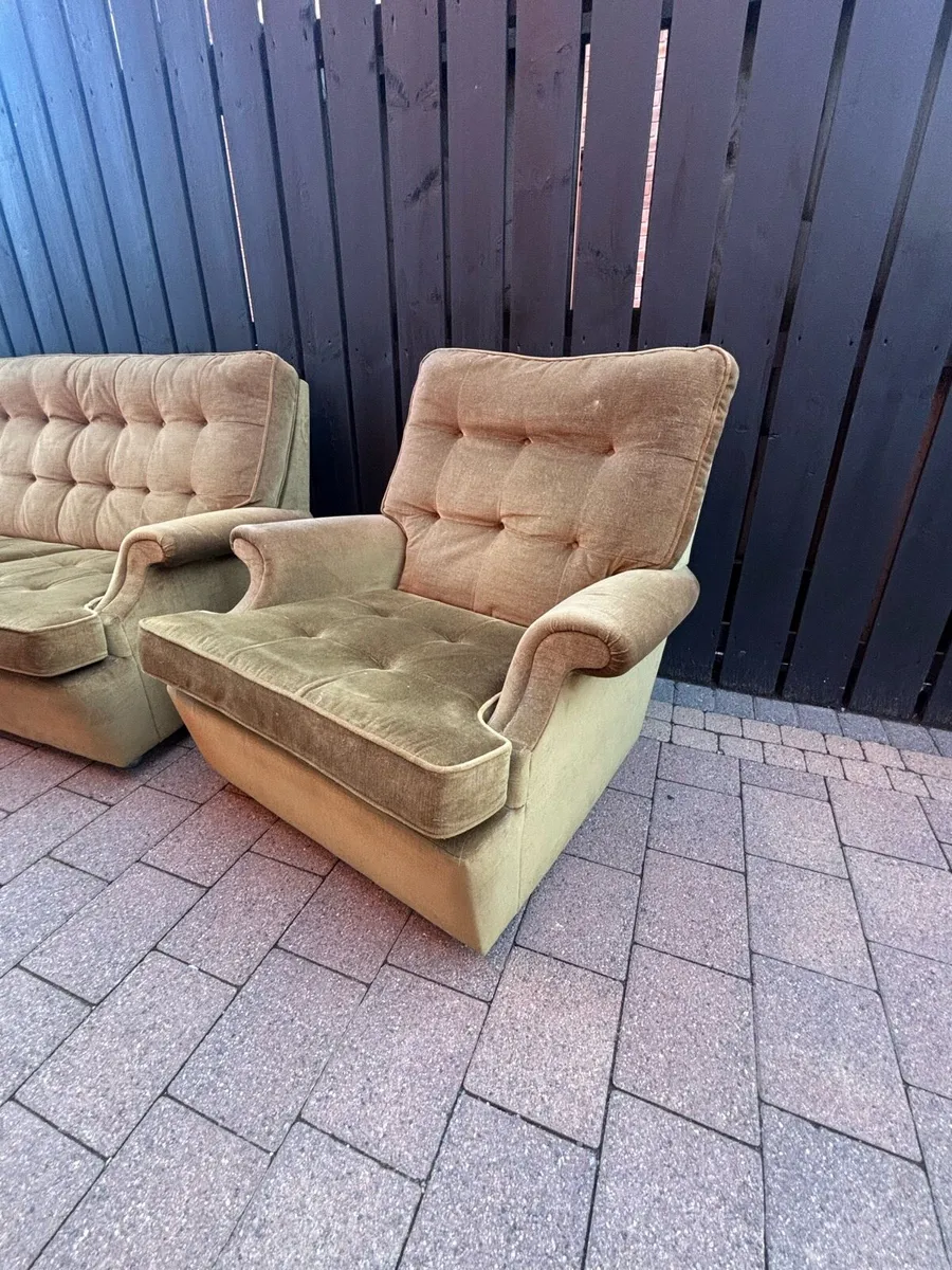 Mid century Parker Knoll settee and matching armcg - Image 2