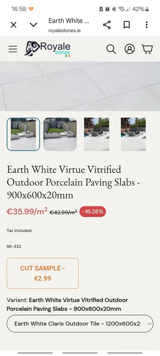 20mm Outdoor Porcelain Paving Slabs - Image 1