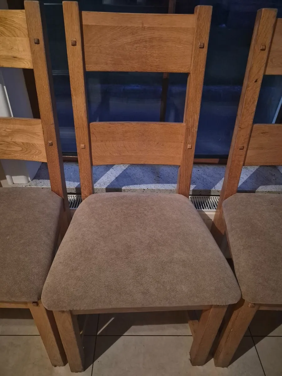 SOLID OAK dining chairs - Image 3
