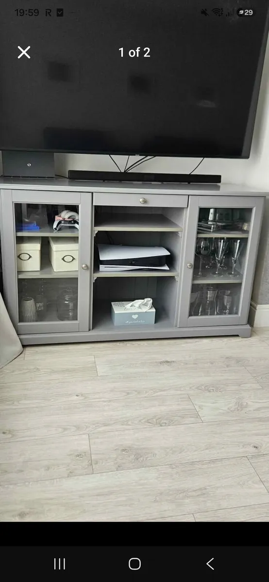Tv Unit    side board grey 145x49x87.5cm - Image 2