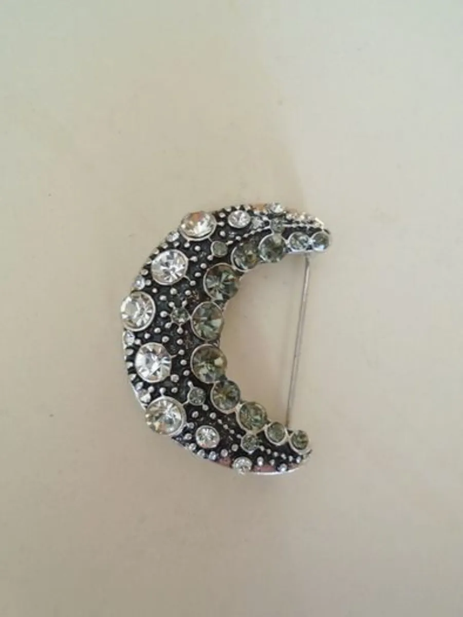 Brooch, Moon brooch, Jewellery - Image 1