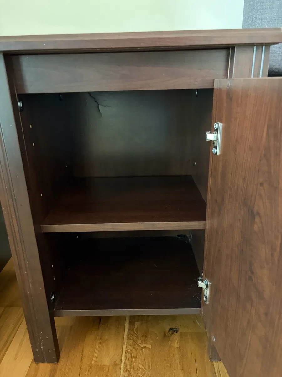SONGESAND Bedside table, brown, 42x40 cm - Image 3