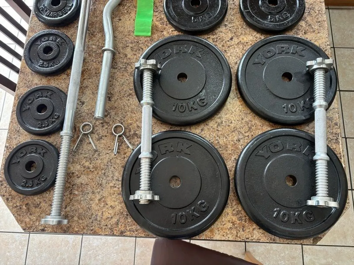 Gym Metal Weights + Bars Bundle Cheap! - Image 2