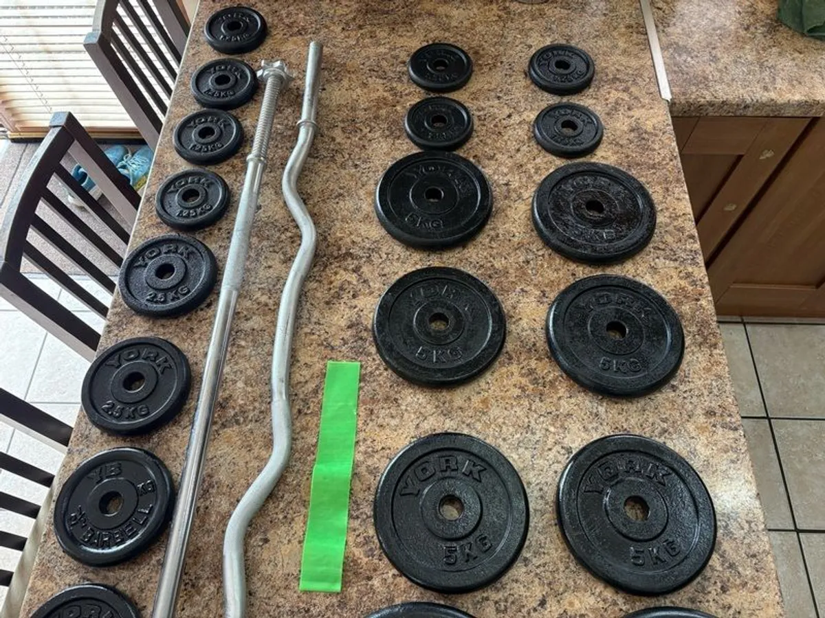 Gym Metal Weights + Bars Bundle Cheap! - Image 3