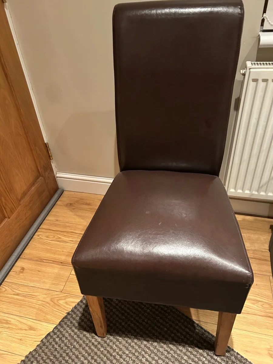 4 Chairs Dark Brown