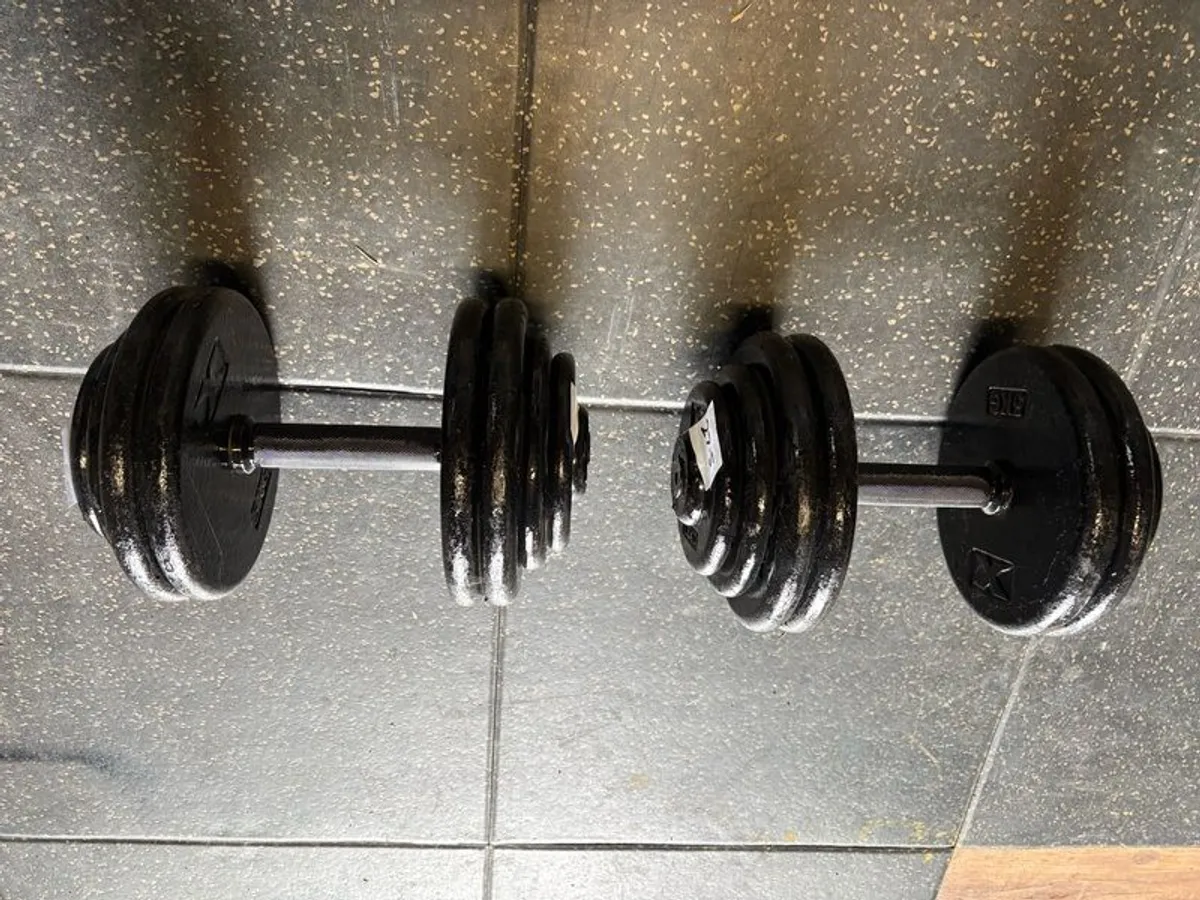 Dumbbells, Metal, 2 X 27.5KG, CHEAP!