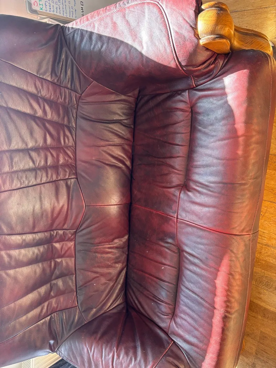 Leather couch set REDUCED - Image 1