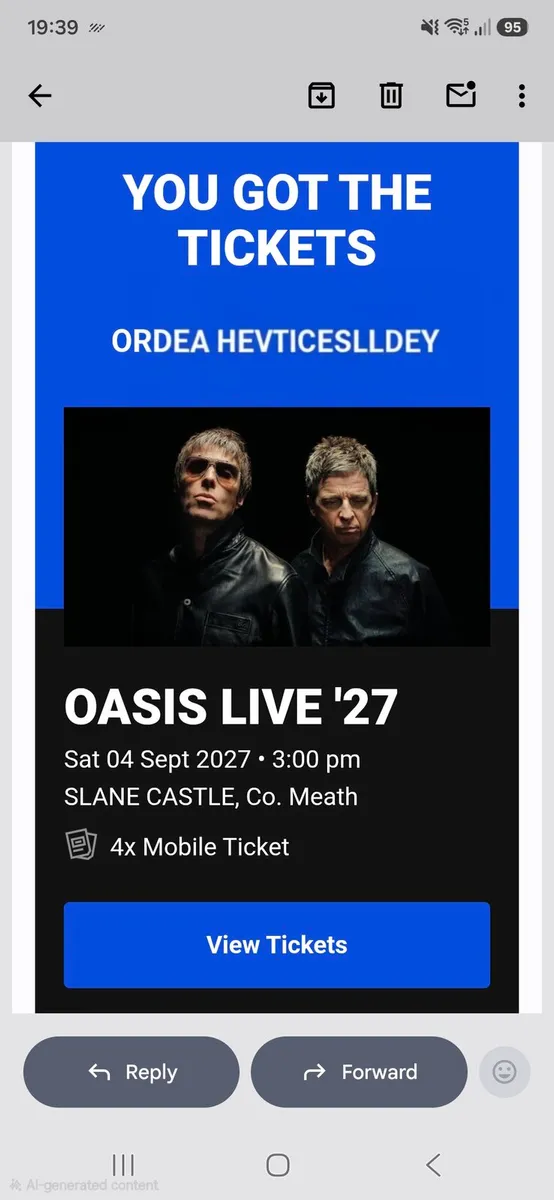 Oasis tickets